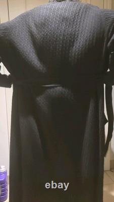 Arlotta Luxury 100% Cashmere X Large Black Bathrobe unisex free one size