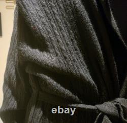 Arlotta Luxury 100% Cashmere X Large Black Bathrobe unisex free one size