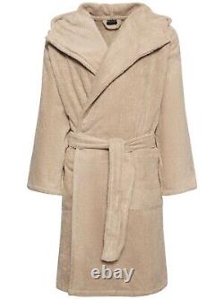 Armani Casa Dorotea $380 Dove Grey Cotton Unisex Long Bathrobe New And Authentic