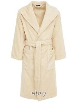 Armani Casa Dorotea $380 Sand Cotton Unisex Long Bathrobe New And Authentic