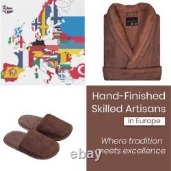 Armani International Faccia dei Colori Cotton Bathrobe & Slippers Set, Chocolate