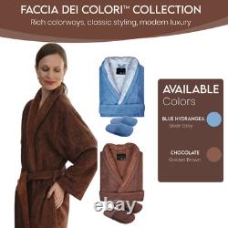 Armani International Faccia dei Colori Cotton Bathrobe & Slippers Set, Chocolate Armani International Faccia dei Colori Cotton Bathrobe & Slippers Set, Chocolate