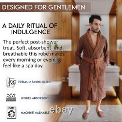 Armani International Faccia dei Colori Cotton Bathrobe & Slippers Set, Chocolate