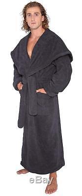 Arus Men'S Monk Robe Style Full Length Long Hooded Turkish Terry Cloth Bathrobe
