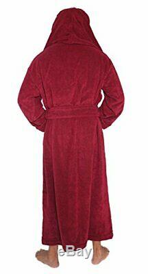 Arus Mens Big & Tall Long Monk Robe Hooded Full Length Turkish Cotton Bathrobe