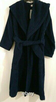 Arus Robe Turkish Cotton Bath Hooded Blue Long One Size Adult Collar Hood