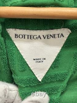 Authentic BOTTEGA VENETA MENS Green Cotton Terry Intrecciato Long Bathrobe Sz L