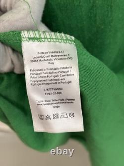 Authentic BOTTEGA VENETA MENS Green Cotton Terry Intrecciato Long Bathrobe Sz L