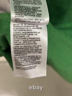 Authentic BOTTEGA VENETA MENS Green Cotton Terry Intrecciato Long Bathrobe Sz L