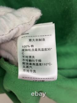 Authentic BOTTEGA VENETA MENS Green Cotton Terry Intrecciato Long Bathrobe Sz L