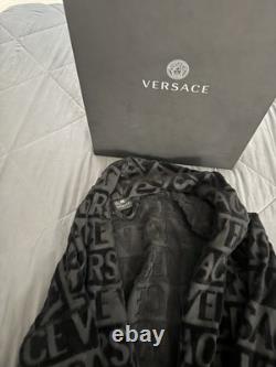 Authentic VERSACE Baroque Bathrobe Mens XXL Black/Gold Special Item With Box