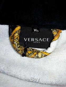 Authentic Versace Heart Baroque Bathrobe In Gold, ZACP00008, Size XL