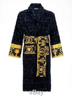 Authentic Versace Medusa Logo I Love Baroque Terry Cloth Jacquard Bathrobe