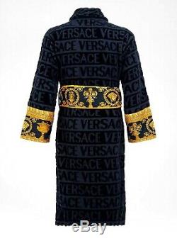 Authentic Versace Medusa Logo I Love Baroque Terry Cloth Jacquard Bathrobe