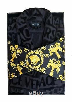 Authentic Versace Medusa Logo I Love Baroque Terry Cloth Jacquard Bathrobe