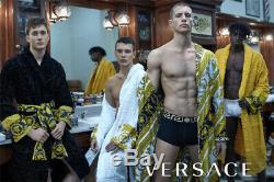 Authentic Versace Medusa Logo I Love Baroque Terry Cloth Jacquard Bathrobe