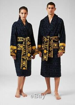 Authentic Versace Medusa Logo I Love Baroque Terry Cloth Jacquard Bathrobe