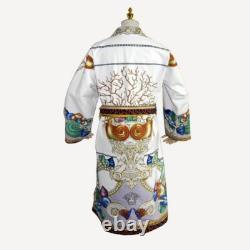 Authentic Versace Multicolor Baroque Bath Robe Multicolor conch size L