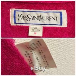 Authentic Yves Saint Laurent Vintage YSL 90s Bathrobe Gown Coat Cotton Size M