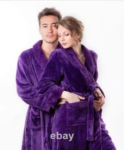 Autumn/Winter Men Nightgown Bathrobe Gown Coral Fleece Negligee V-neck