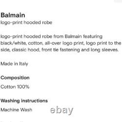 BALMAINMen's Jacquared Logo Bath RobeMedium$1125