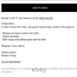 BALMAINMen's Jacquared Logo Bath RobeMedium$1125