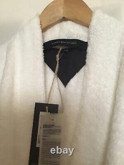 BNWT Luxury Tommy Hilfiger Peignoir Kimono bathrobe size SMALL 100% Cotton WHITE