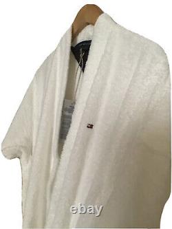 BNWT Luxury Tommy Hilfiger Peignoir Kimono bathrobe size SMALL 100% Cotton WHITE