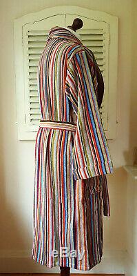 BNWT Paul Smith Signature Multi Stripe Men's Dressing Gown / Bath Robe (L)