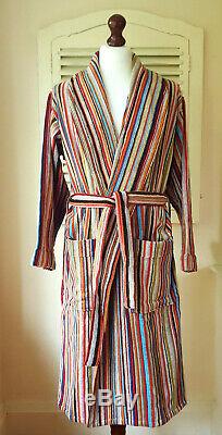 BNWT Paul Smith Signature Multi Stripe Men's Dressing Gown / Bath Robe (M)