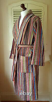 BNWT Paul Smith Signature Multi Stripe Men's Dressing Gown / Bath Robe (M)