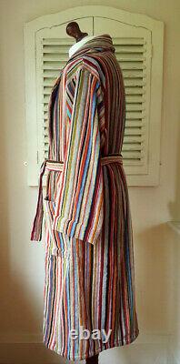 BNWT Paul Smith Signature Multi Stripe Men's Dressing Gown / Bath Robe (M)