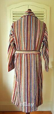 BNWT Paul Smith Signature Multi Stripe Men's Dressing Gown / Bath Robe (M)