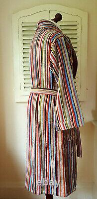 BNWT Paul Smith Signature Multi Stripe Men's Dressing Gown / Bath Robe (M)