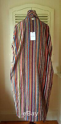 BNWT Paul Smith Signature Multi Stripe Men's Dressing Gown / Bath Robe (M)