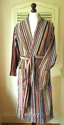 BNWT Paul Smith Signature Multi Stripe Men's Dressing Gown / Bath Robe (S)