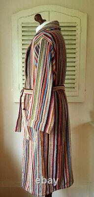 BNWT Paul Smith Signature Multi Stripe Men's Dressing Gown / Bath Robe (S)