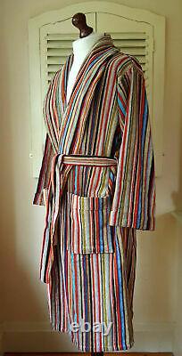 BNWT Paul Smith Signature Multi Stripe Men's Dressing Gown / Bath Robe (S)