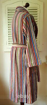 BNWT Paul Smith Signature Multi Stripe Men's Dressing Gown / Bath Robe (S)
