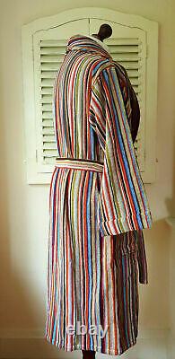 BNWT Paul Smith Signature Multi Stripe Men's Dressing Gown / Bath Robe (S)