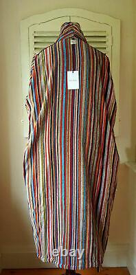 BNWT Paul Smith Signature Multi Stripe Men's Dressing Gown / Bath Robe (S)