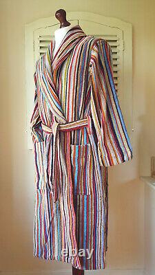 BNWT Paul Smith Signature Multi Stripe Men's Dressing Gown / Bath Robe (XS)