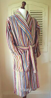 BNWT Paul Smith Signature Multi Stripe Men's Dressing Gown / Bath Robe (XS)