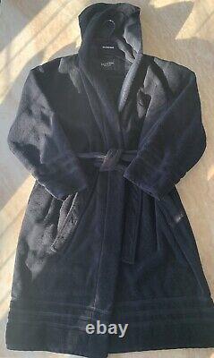 Balenciaga Authentic Mens B Logo Bathrobe in Black Size S. B Garment Bag Inc