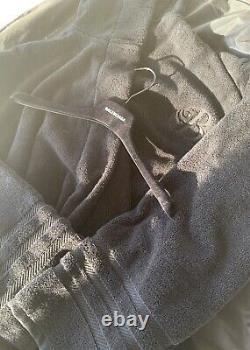 Balenciaga Authentic Mens B Logo Bathrobe in Black Size S. B Garment Bag Inc