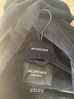 Balenciaga Authentic Mens B Logo Bathrobe in Black Size S. B Garment Bag Inc