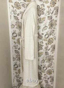 Barefoot Dreams Style 509 CozyChic Ivory Belted Long Bathrobe Pockets Size 3