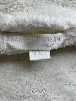 Barefoot Dreams Style 509 CozyChic Ivory Belted Long Bathrobe Pockets Size 3