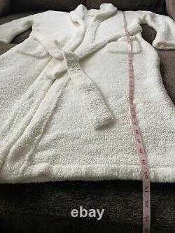 Barefoot Dreams Style 509 CozyChic Ivory Belted Long Bathrobe Pockets Size 3