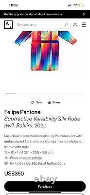 Bath Robe J Balvin X Felipe Silk Available Size L/XL New With Tags